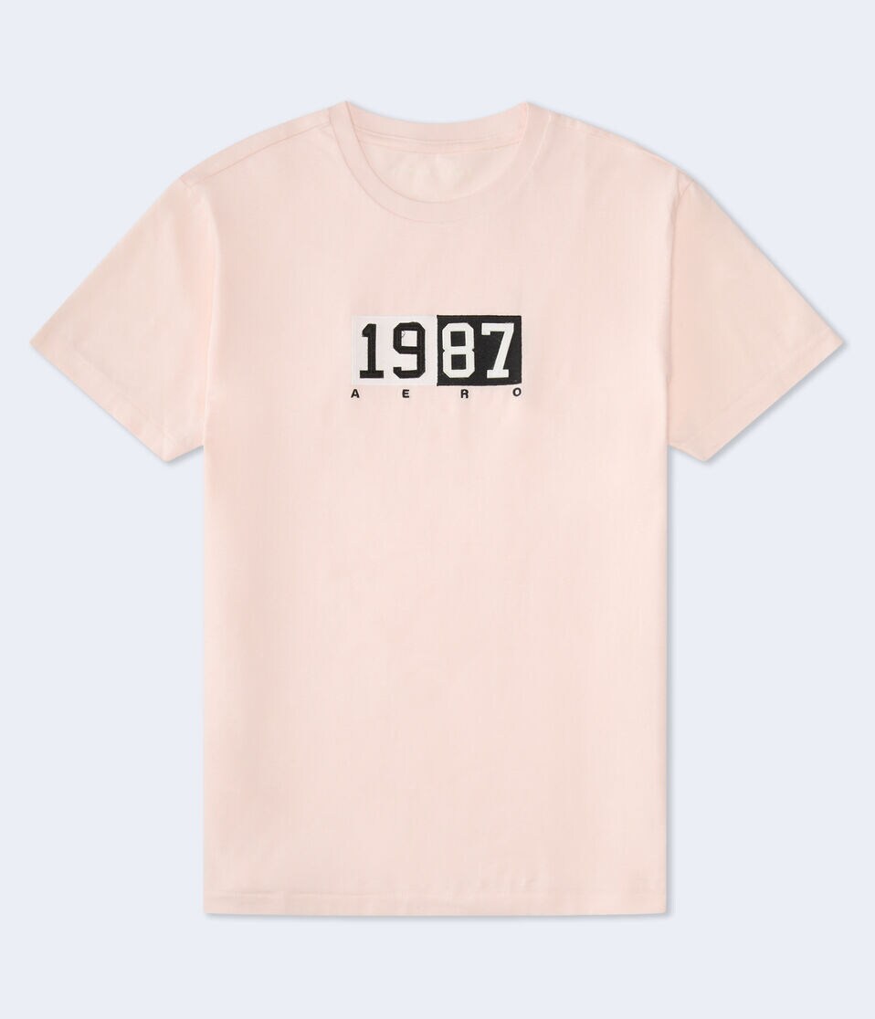 Aero 1987 Split Box Logo AppliquÃ© Graphic Tee