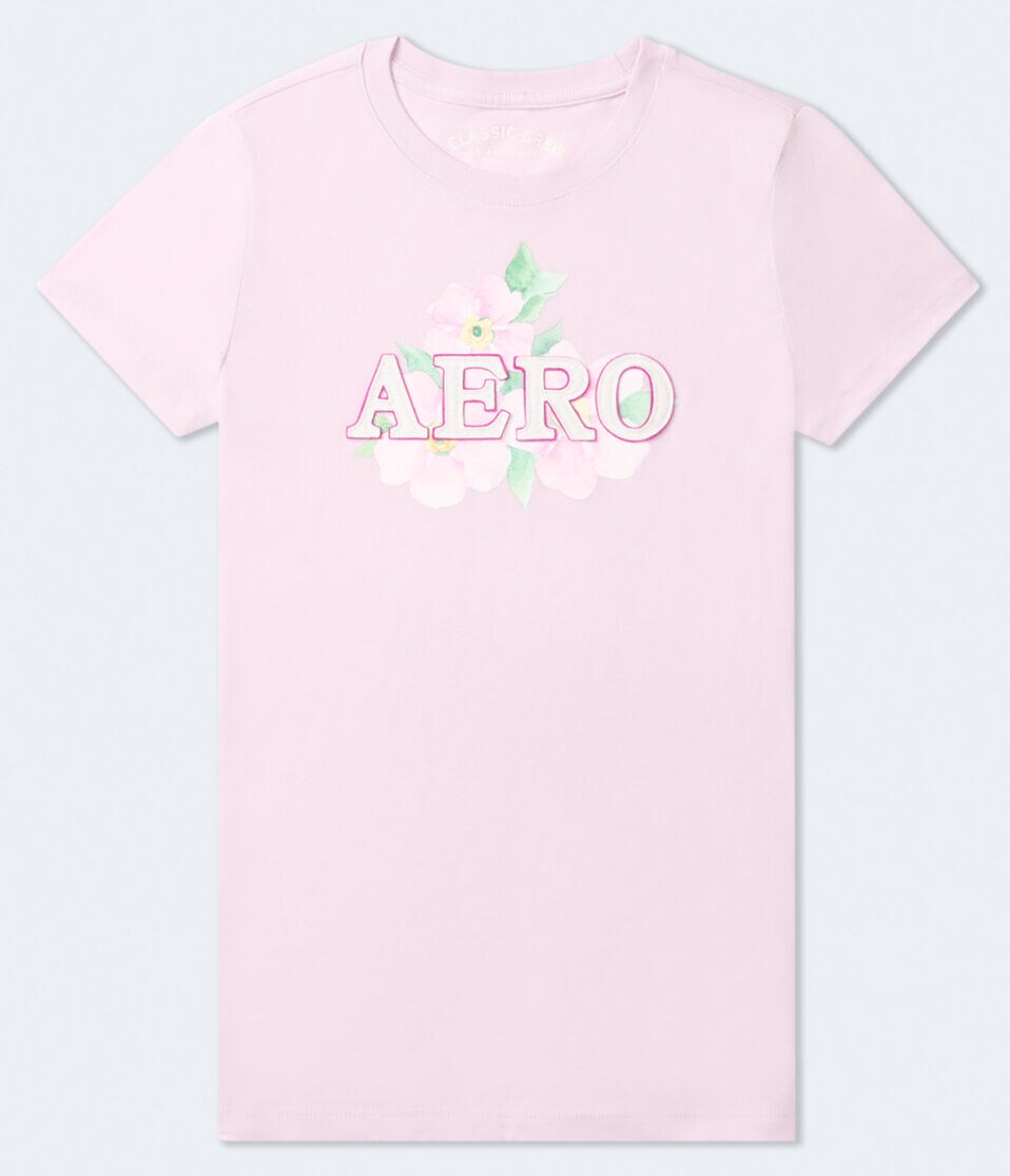 Aero Floral Logo Appliqué Graphic Tee