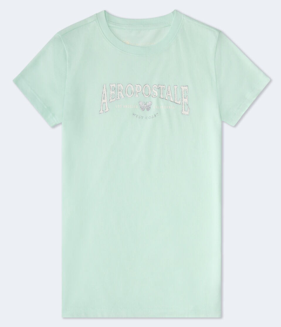 Aeropostale Butterfly Glitter Graphic Tee 1 Aeropostale Butterfly Glitter Graphic Tee