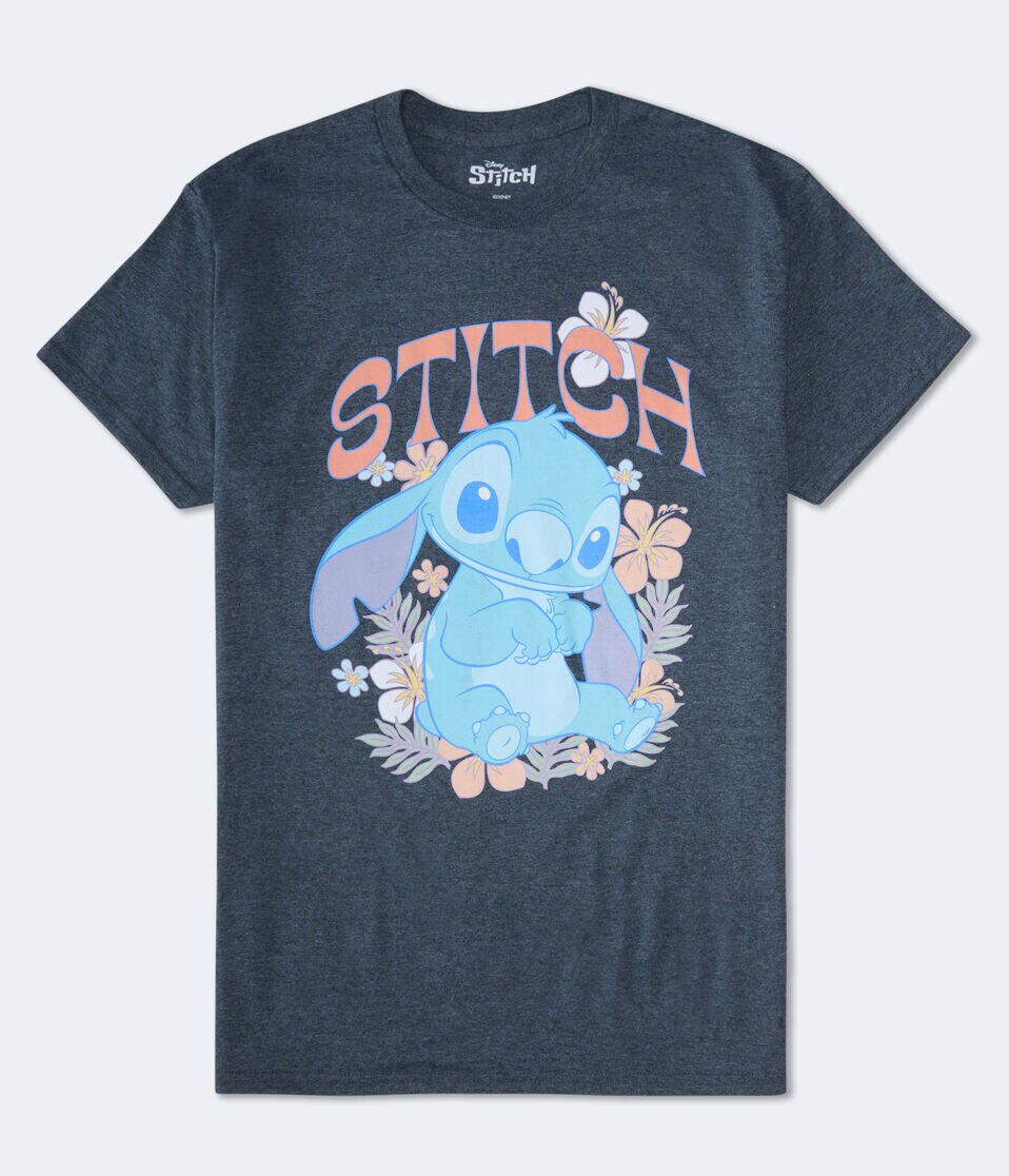 Stitch Floral Oversized Graphic Tee