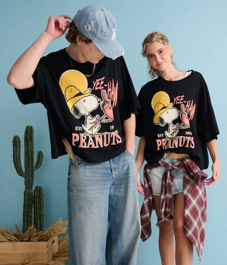 Peanuts® | Aéropostale Western Snoopy Yee-Haw Boxy Graphic Tee 3 Peanuts® | Aéropostale Western Snoopy Yee-Haw Boxy Graphic Tee