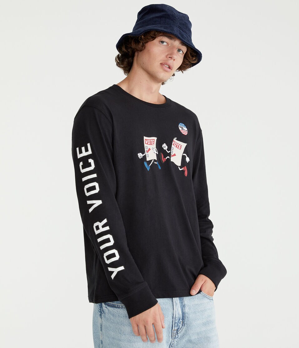 GLOBAL CITIZENÂ® Long Sleeve Your Voice Is Important Graphic Tee