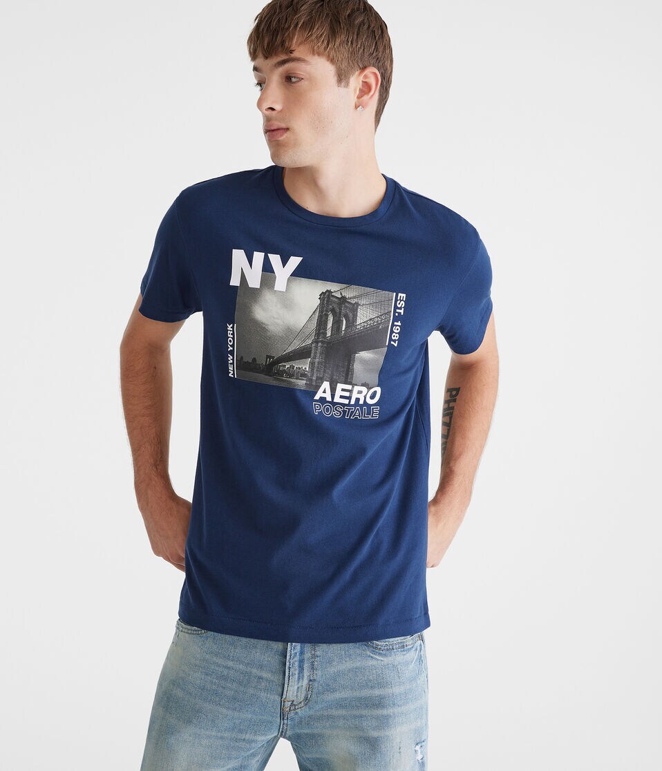 Aeropostale NY Brooklyn Bridge Graphic Tee