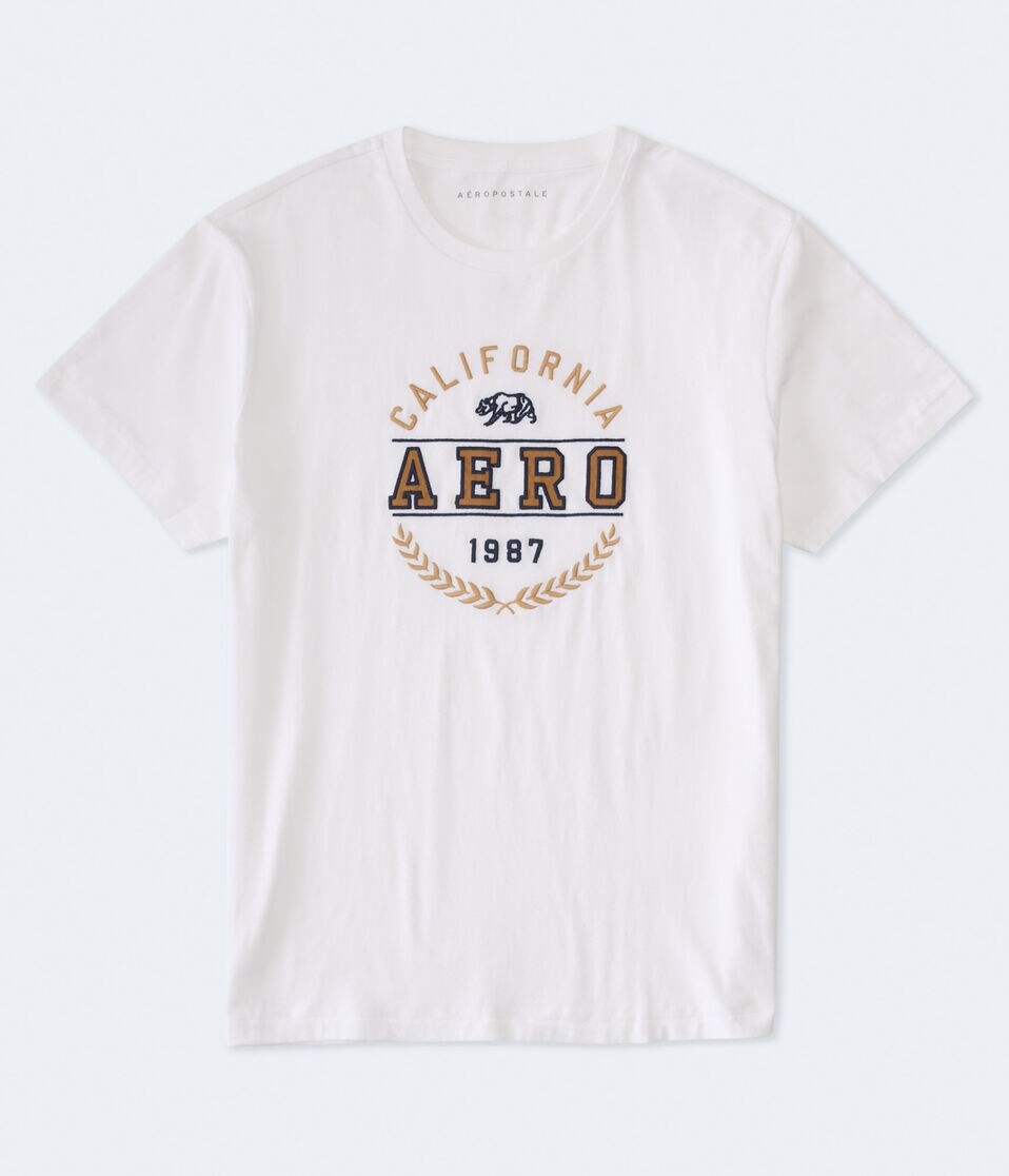Aero California Bear AppliquÃ© Graphic Tee