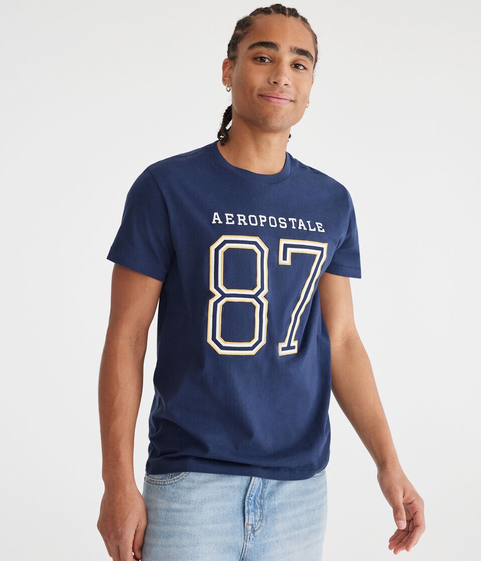 Aeropostale 87 AppliquÃ© Graphic Tee
