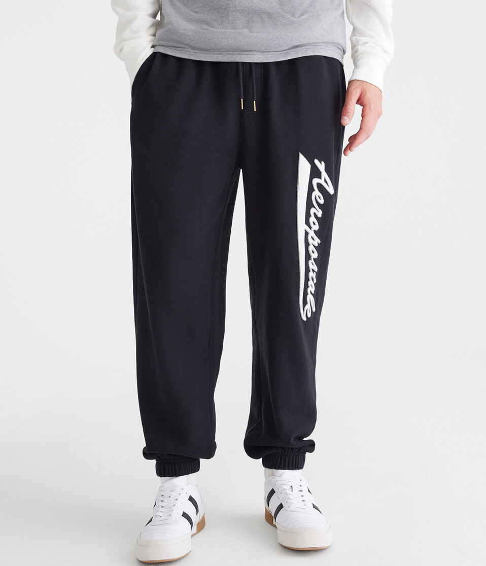 Aeropostale Script Logo Jogger Sweatpants 1 Aeropostale Script Logo Jogger Sweatpants
