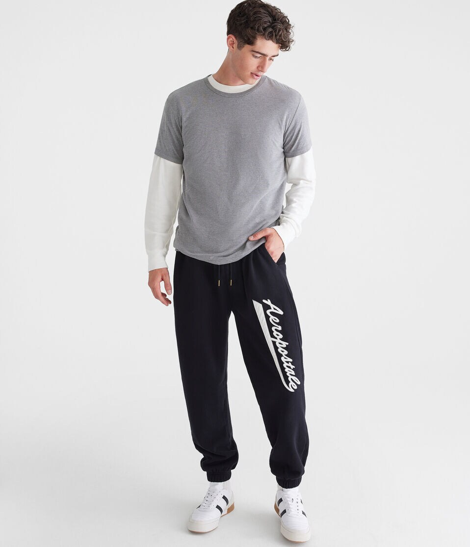 Aeropostale Script Logo Jogger Sweatpants 2 Aeropostale Script Logo Jogger Sweatpants