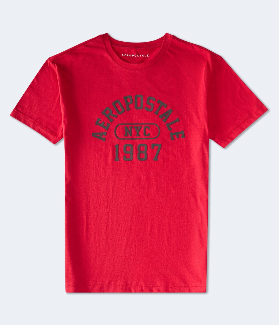 Aeropostale Arch AppliquÃ© Graphic Tee