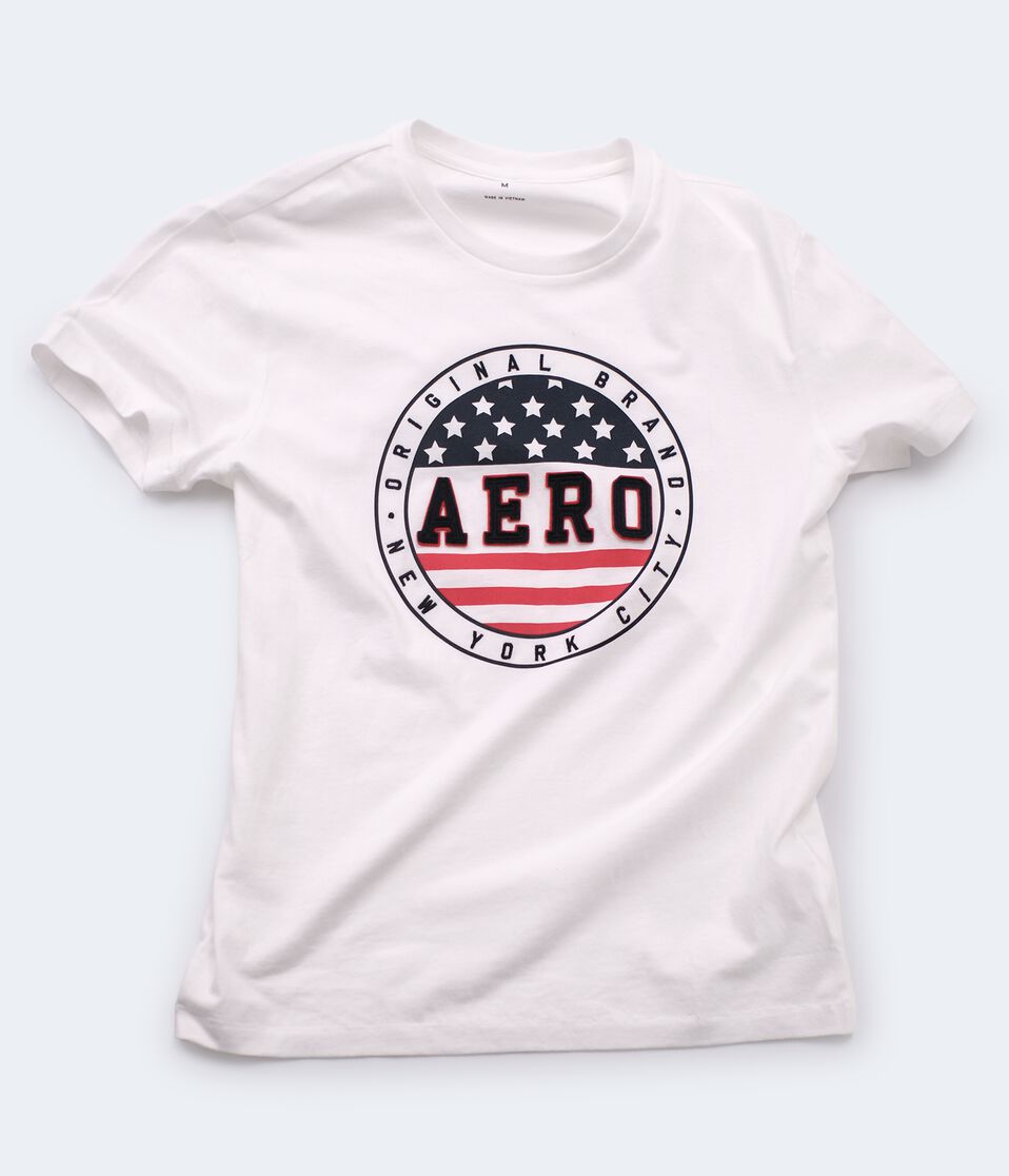 Aero Flag Circle Applique Graphic Tee