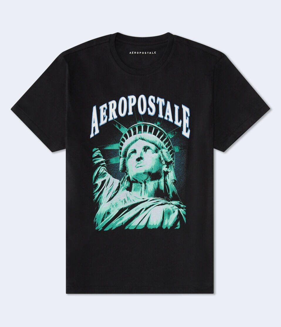 Aeropostale Statue Of Liberty AppliquÃ© Graphic Tee